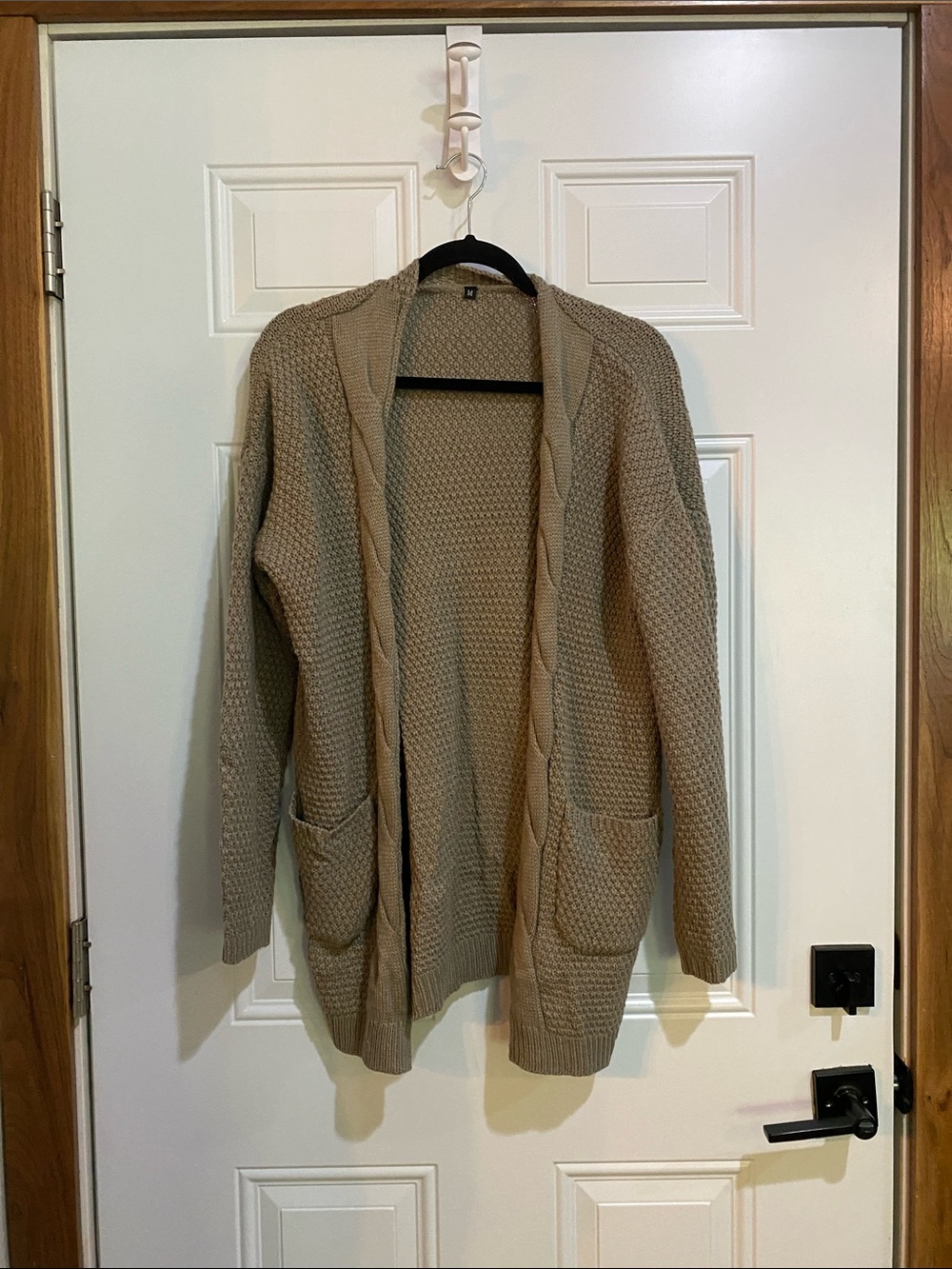 Cozy Open-Front Knit Cardigan Sweater - gray